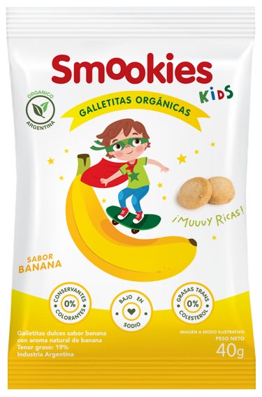 Galletitas smookies sin conservantes de banana
